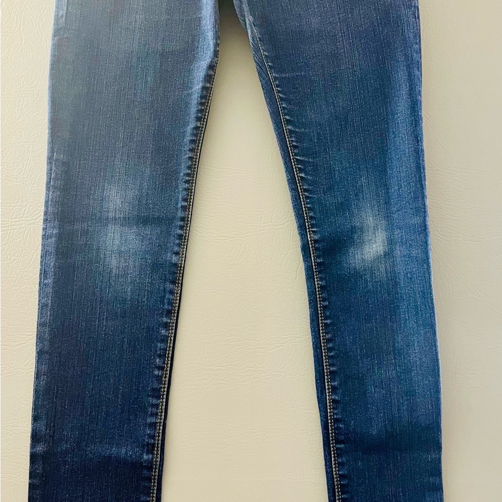 !it Jeans Rising Star Blue Skinny Jeans with Distressed Wash